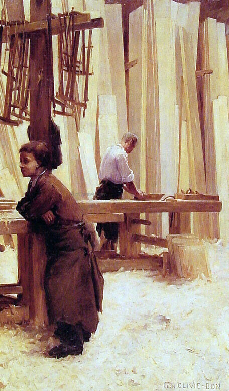 Leon Olivie-Bon The Apprentice - Hand Painted Oil Painting