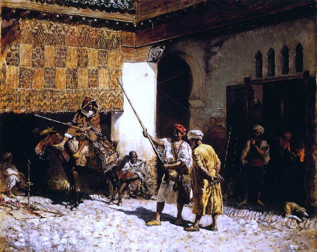 Edwin Lord Weeks The Arab Gunsmith - Hand Painted Oil Painting