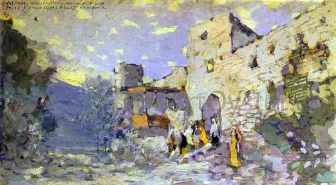 Constantin Alexeevich Korovin The Aragva Bank - Hand Painted Oil Painting