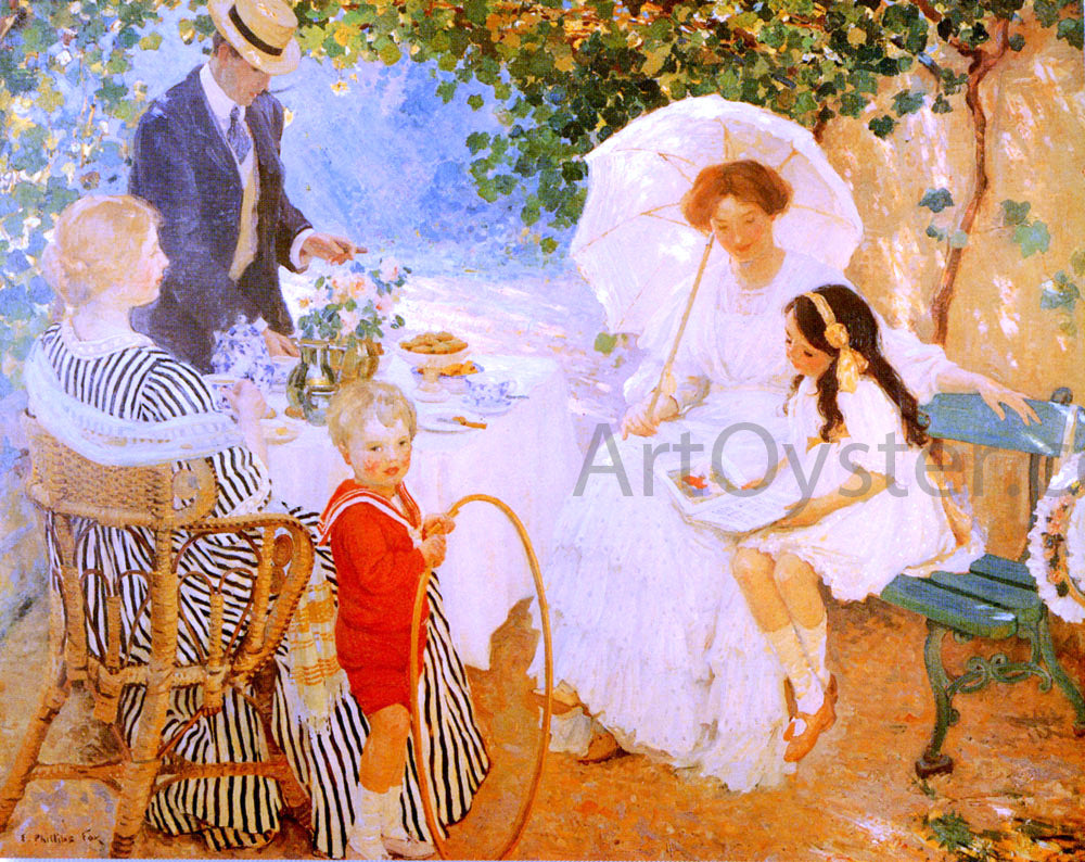 Emanuel Phillips Fox The Arbour - Hand Painted Oil Painting