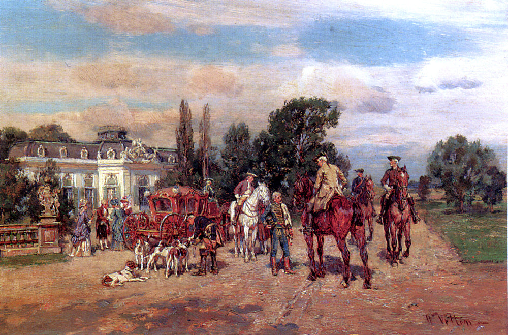  Wilhelm Velten The Arrival - Hand Painted Oil Painting