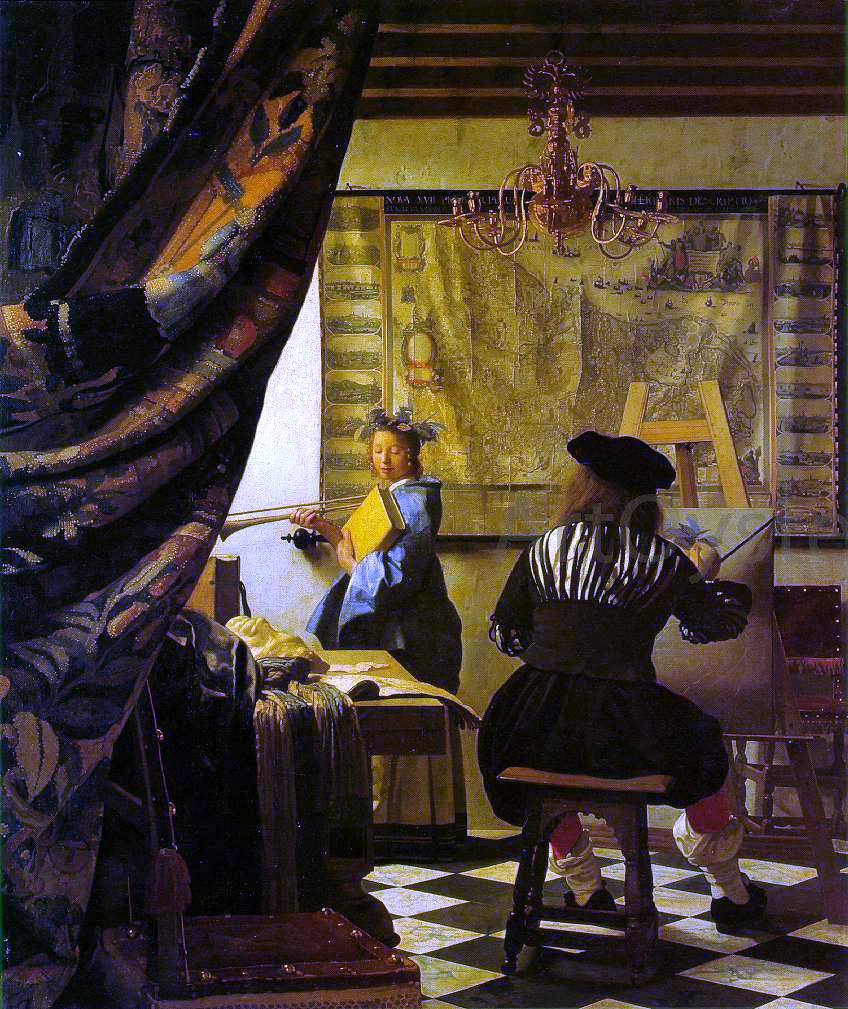 Johannes Vermeer The Art of Painting - Hand Painted Oil Painting