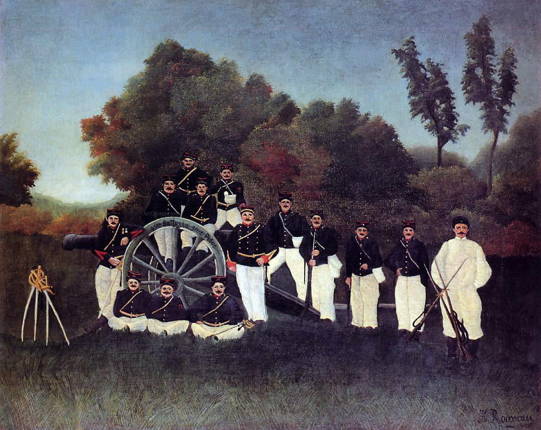  Henri Rousseau The Artillerymen - Hand Painted Oil Painting