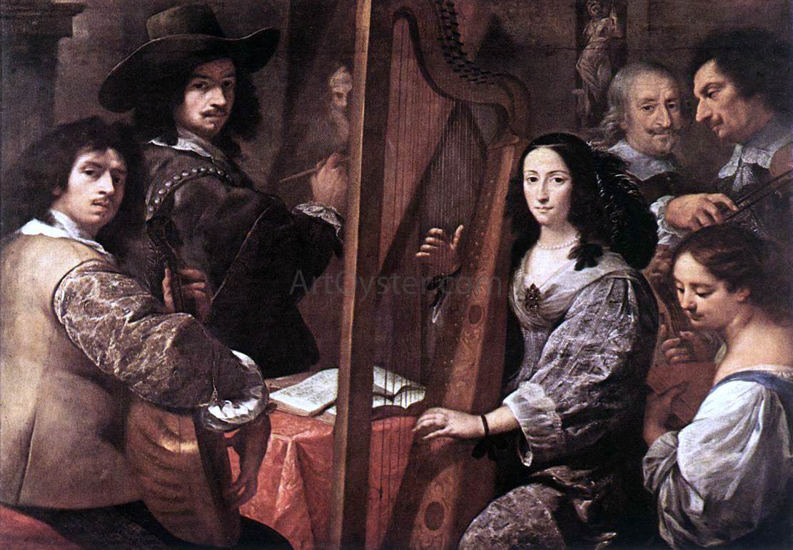 Carlo Francesco Nuvolone The Artist and His Family - Hand Painted Oil Painting