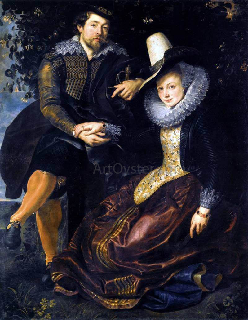 Peter Paul Rubens The Artist and His First Wife, Isabella Brant, in the Honeysuckle Bower - Hand Painted Oil Painting