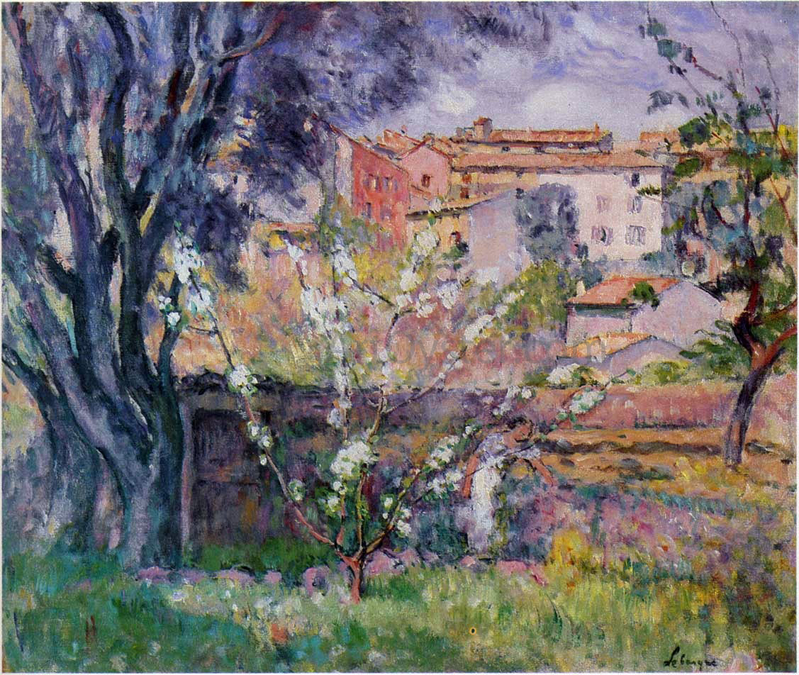  Henri Lebasque The Artist's Garden at Cannes - Hand Painted Oil Painting