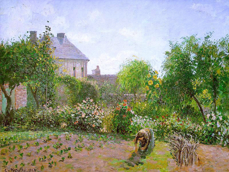 Camille Pissarro The Artist's Garden at Eragny - Hand Painted Oil Painting