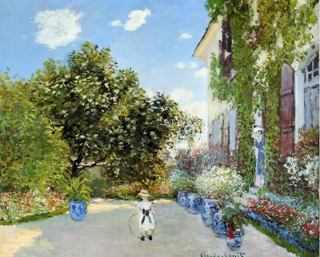 Claude Oscar Monet The Artist's House at Argenteuil - Hand Painted Oil Painting