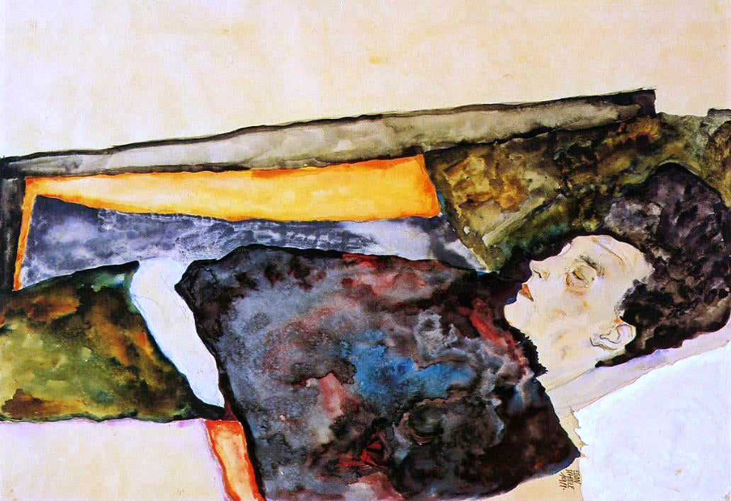 Egon Schiele The Artist's Mother, Sleeping - Hand Painted Oil Painting