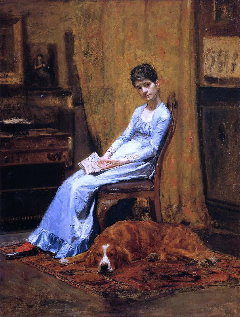 Thomas Eakins The Artist's Wife and His Setter Dog - Hand Painted Oil Painting