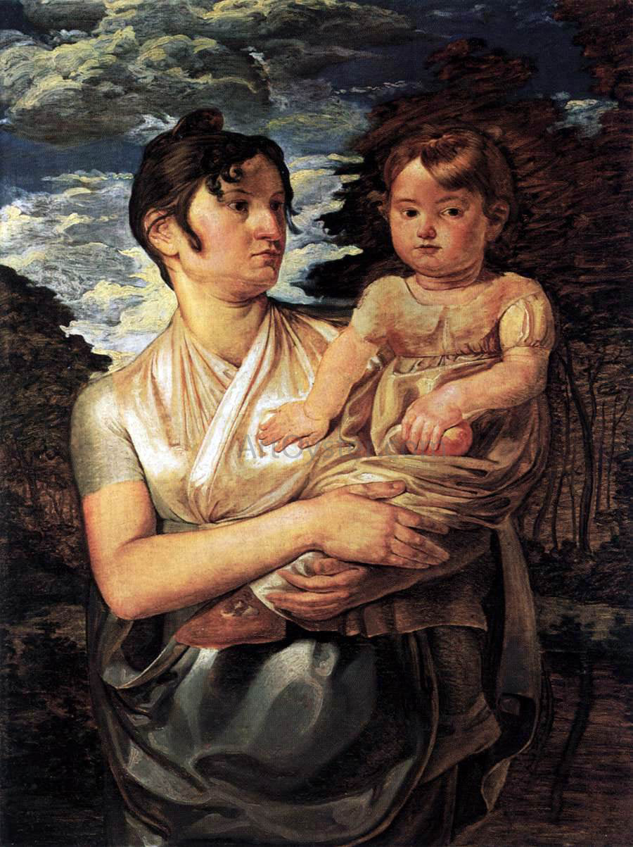 Philipp Otto Runge The Artist's Wife and Son - Hand Painted Oil Painting