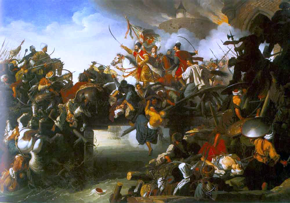  Johann Peter Krafft The Attack of Zrinyi - Hand Painted Oil Painting