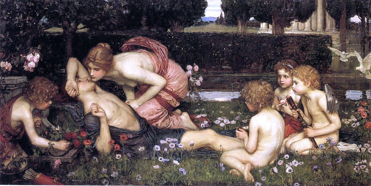 John William Waterhouse The Awakening of Adonis - Hand Painted Oil Painting