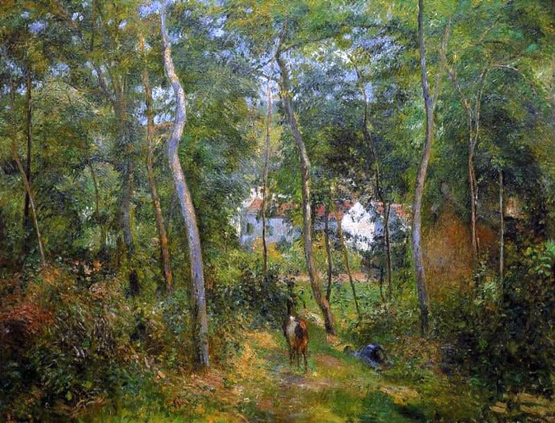 Camille Pissarro The Backwoods of l'Hermitage, Pontoise - Hand Painted Oil Painting