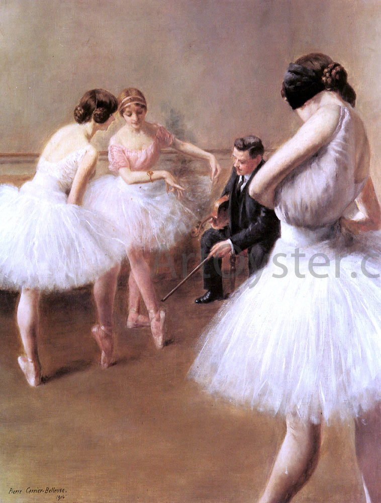 Pierre Carrier-Belleuse The Ballet Lesson - Hand Painted Oil Painting