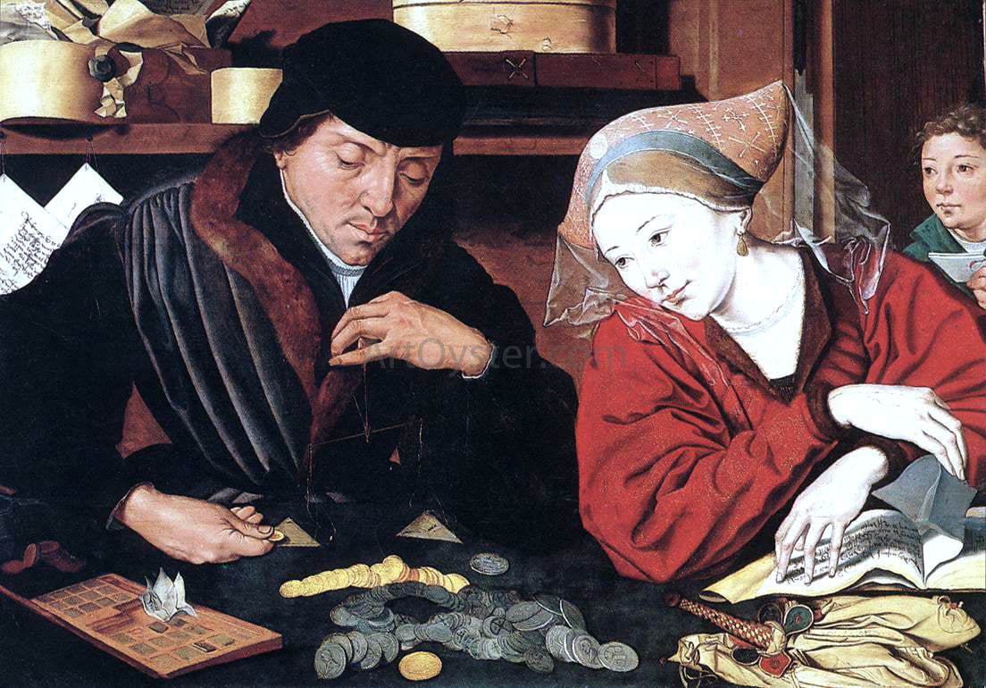 Marinus Van Reymerswaele The Banker and His Wife - Hand Painted Oil Painting