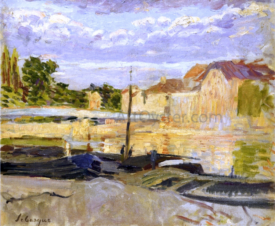 Henri Lebasque The Banks of the Marne at Lagny - Hand Painted Oil Painting