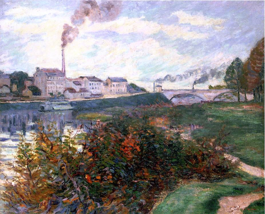 Armand Guillaumin The Banks of the Marne - Hand Painted Oil Painting