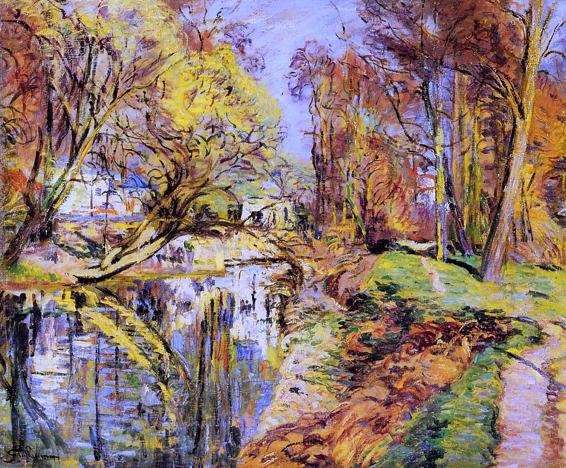 Armand Guillaumin The Banks of the Orge at Epiney, Ile de France - Hand Painted Oil Painting