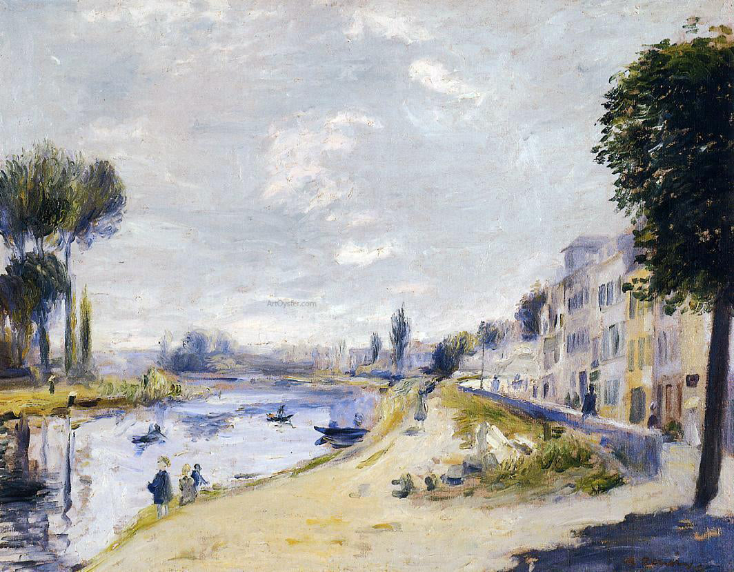 Pierre Auguste Renoir The Banks of the Seine, Bougival - Hand Painted Oil Painting