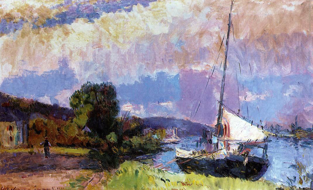Albert Lebourg The Banks of the Seine: Caumont in Summer - Hand Painted Oil Painting