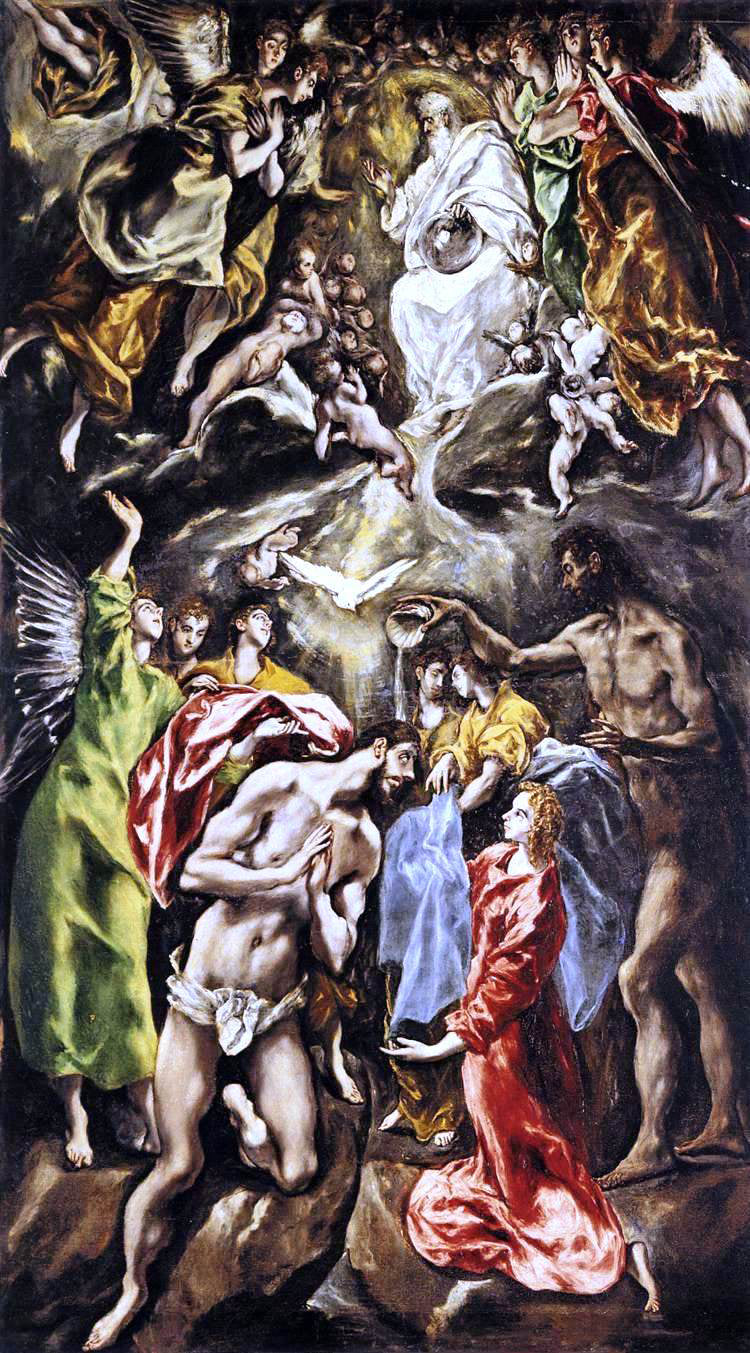 El Greco The Baptism of Christ - Hand Painted Oil Painting