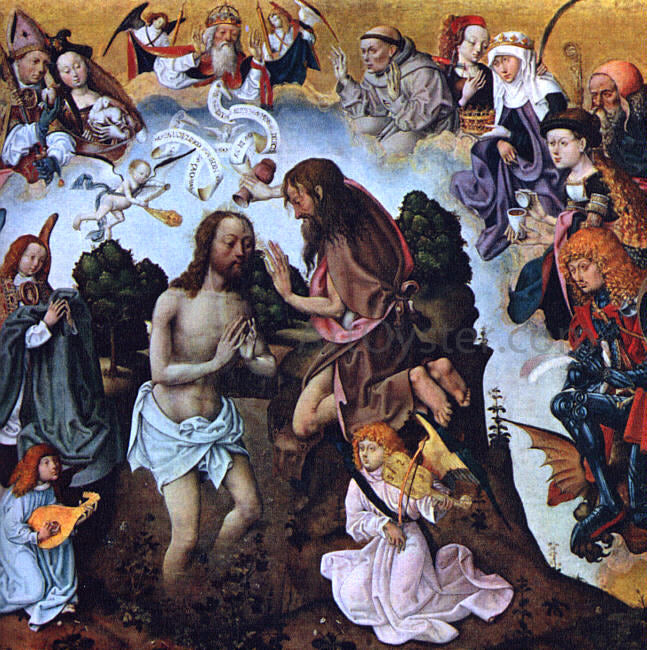 Master Bartholomew Altar The Baptism of Christ - Hand Painted Oil Painting