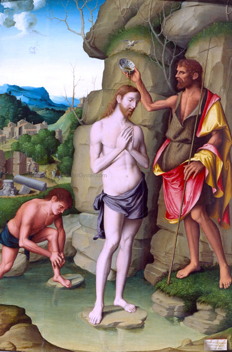 Marco Palmezzano The Baptism of Christ - Hand Painted Oil Painting