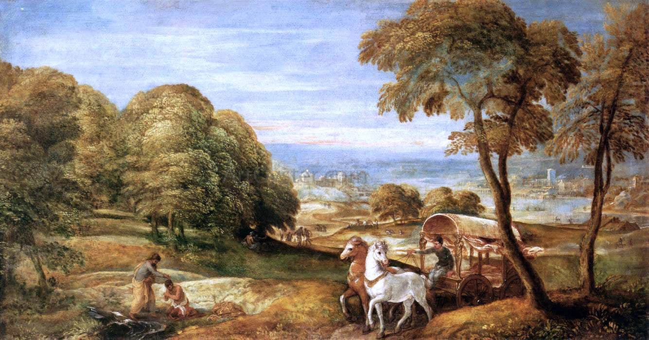 Lambert Sustris The Baptism of the Ethiopian Eunuch by the Deacon Philip - Hand Painted Oil Painting