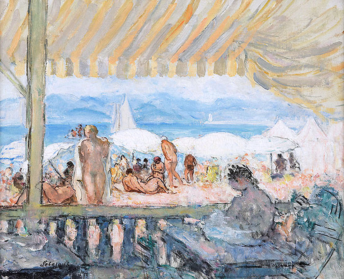 Henri Lebasque The Bar at the Beach - Hand Painted Oil Painting