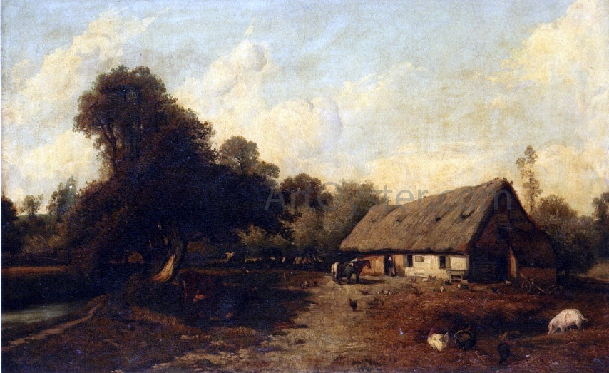 Jules Dupre The Barnyard - Hand Painted Oil Painting