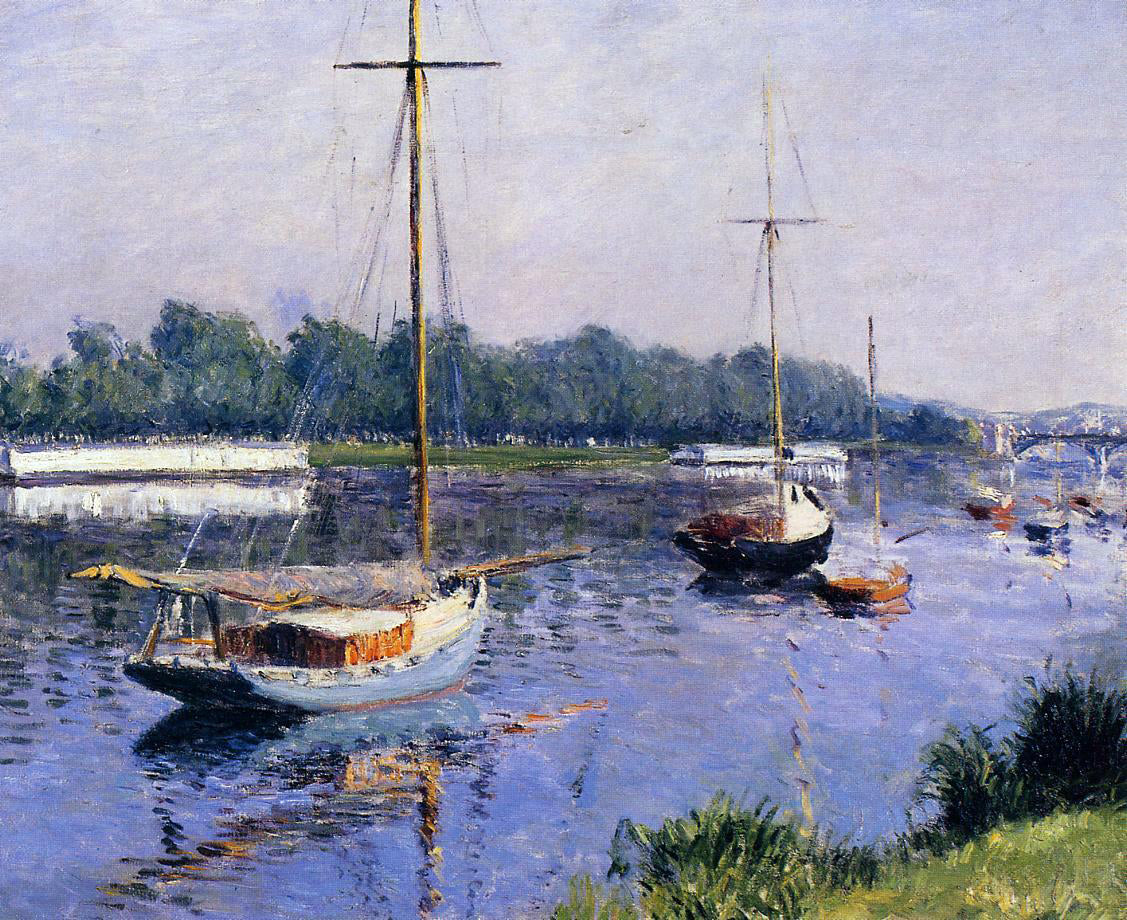 Gustave Caillebotte The Basin at Argenteuil - Hand Painted Oil Painting