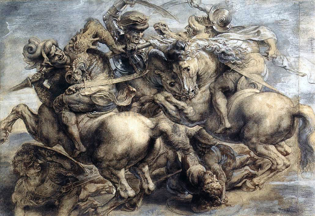 Leonardo Da Vinci The Battle of Anghiari - Hand Painted Oil Painting