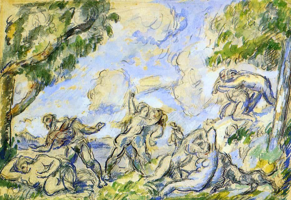 Paul Cezanne The Battle of Love - Hand Painted Oil Painting