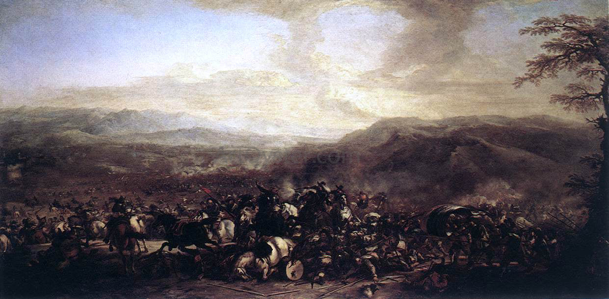 Jacques Courtois The Battle of Mongiovino - Hand Painted Oil Painting