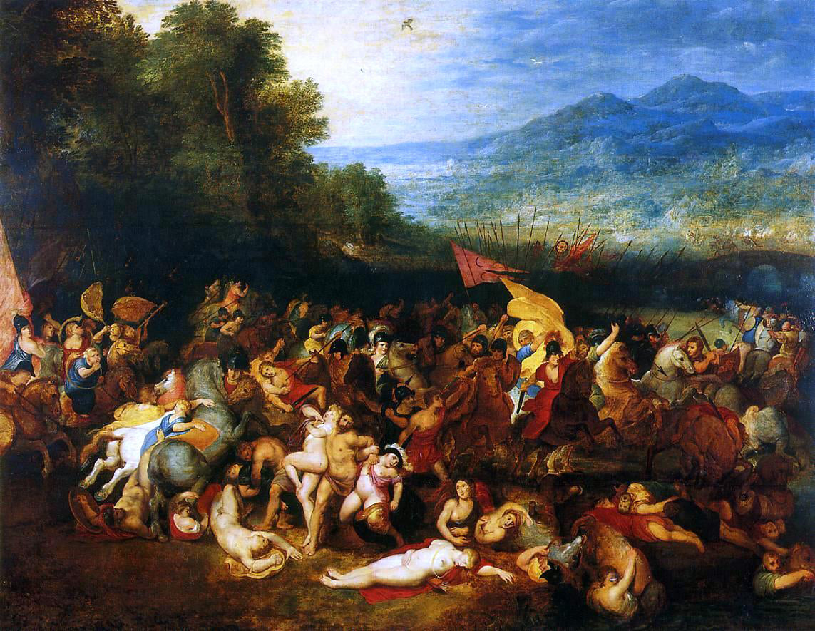  The Elder Jan Bruegel The Battle of the Amazons - Hand Painted Oil Painting
