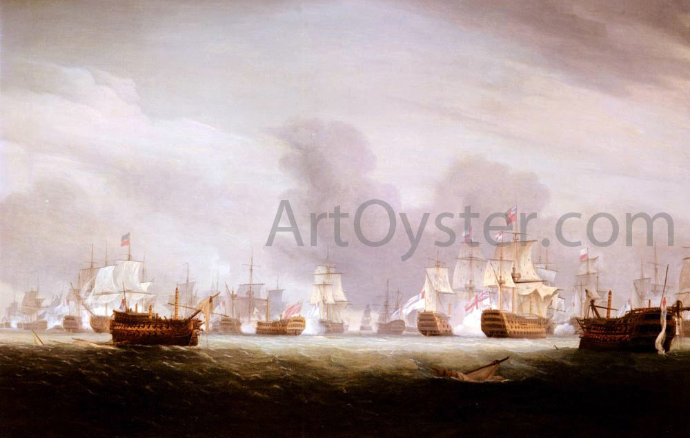 Thomas Whitcombe The Battle Of The Glorious 1st Of June 1794 - Hand Painted Oil Painting