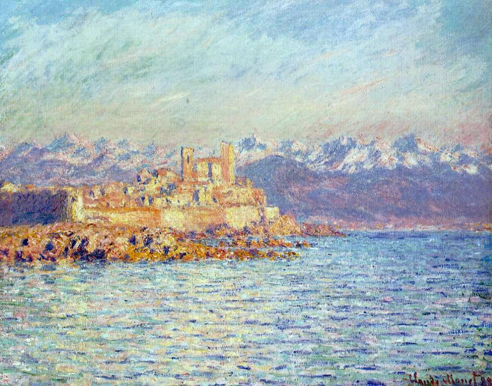 Claude Oscar Monet The Bay of Antibes - Hand Painted Oil Painting