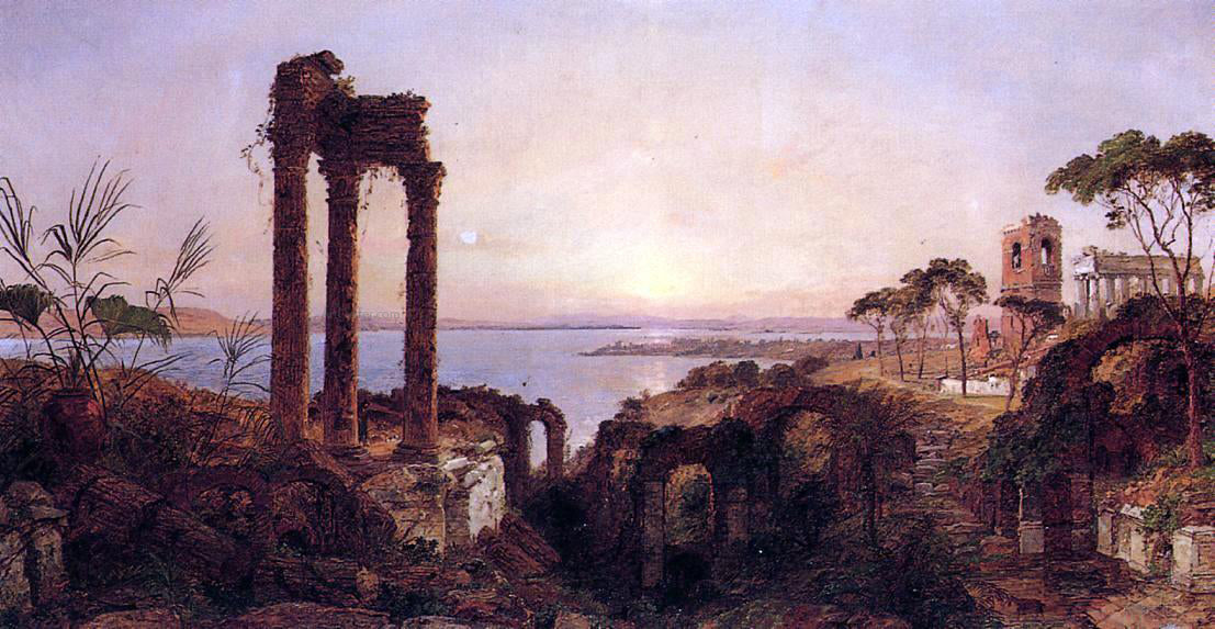  Jasper Francis Cropsey The Bay of Naples - Hand Painted Oil Painting