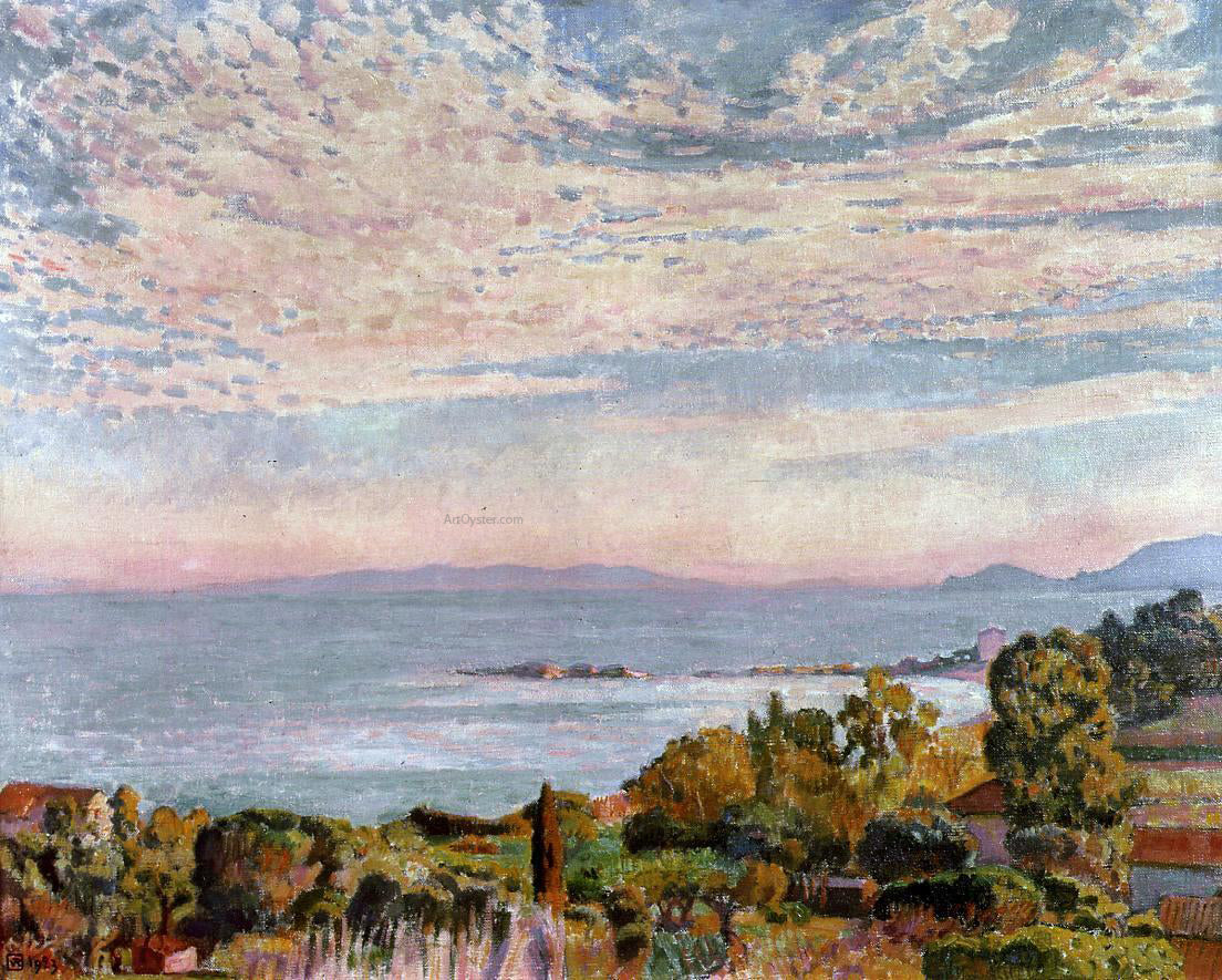 Theo Van Rysselberghe The Bay of Saint Clair - Hand Painted Oil Painting