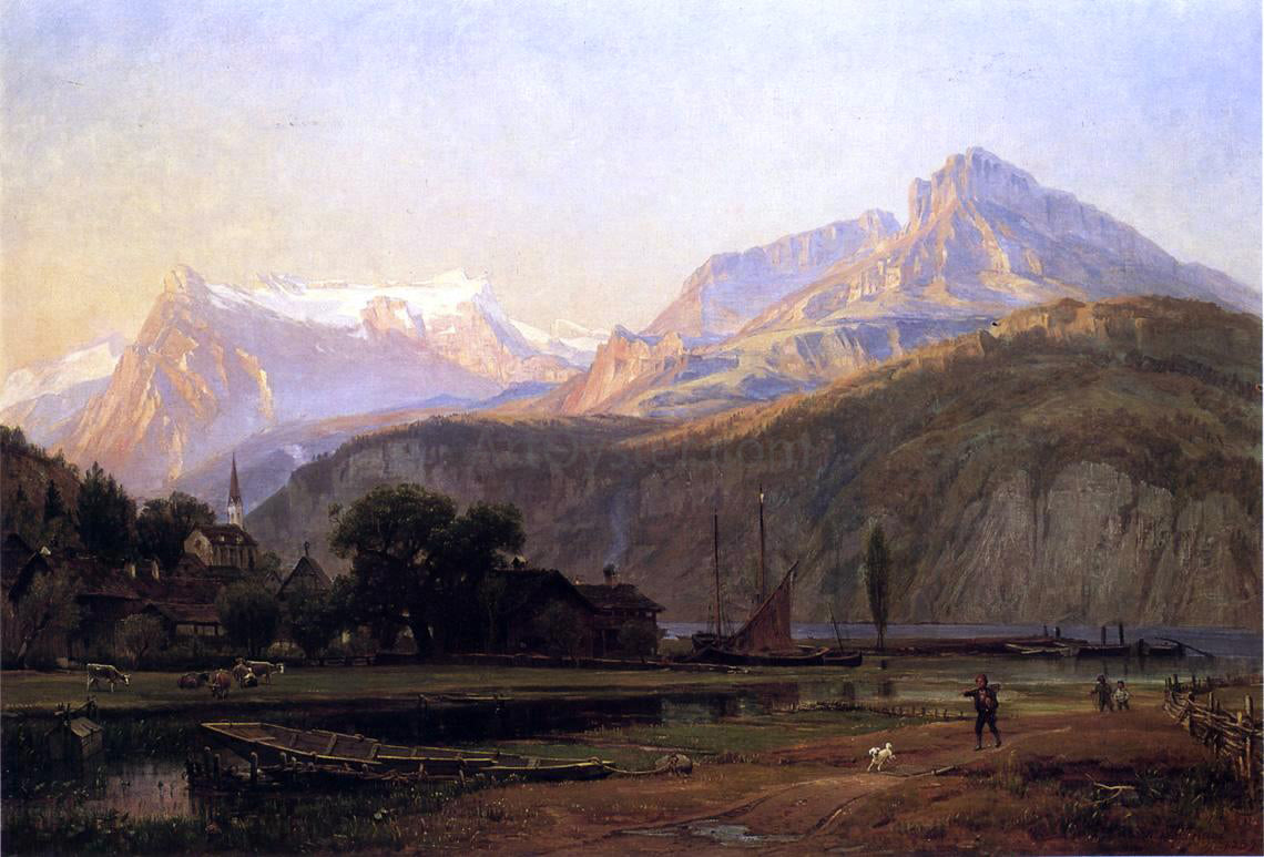Thomas Worthington Whittredge The Bay of Uri, Lake Lucerne - Hand Painted Oil Painting