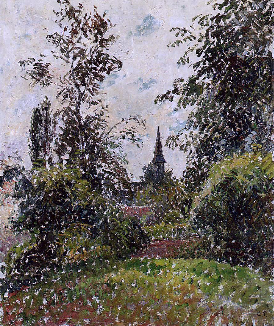Camille Pissarro The Bazincourt Steeple (study) - Hand Painted Oil Painting