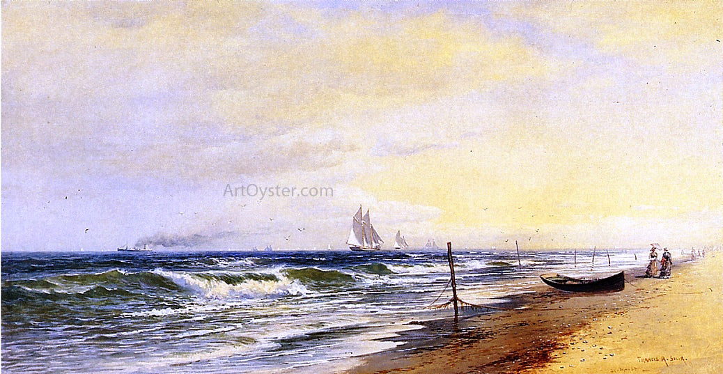 Francis A Silva The Beach at Seabright - Hand Painted Oil Painting