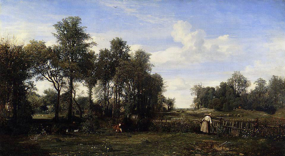 Nicolas Louis Cabat The Beaujon Garden - Hand Painted Oil Painting