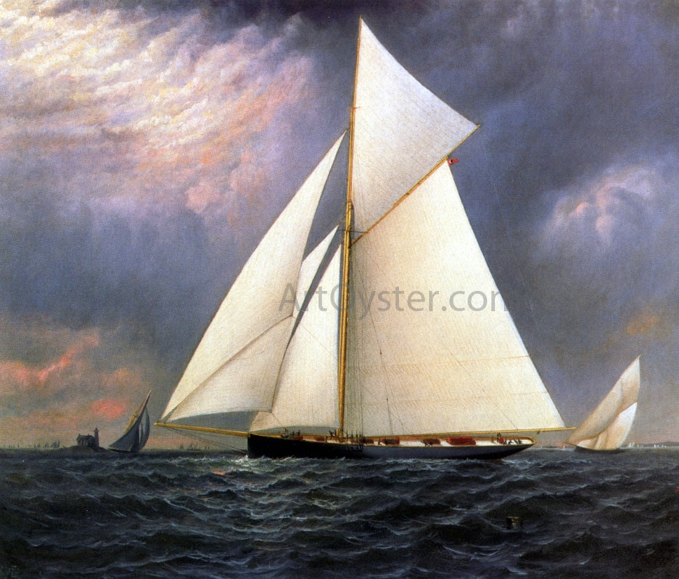 Elisha J. Taylor Baker The Bedouin off Execution Rocks Lighthouse - Hand Painted Oil Painting