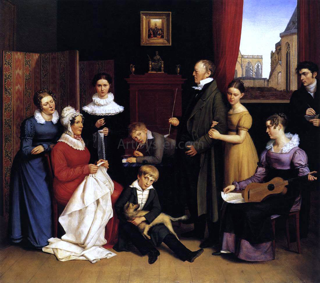 The Elder Carl Begas The Begas Family - Hand Painted Oil Painting
