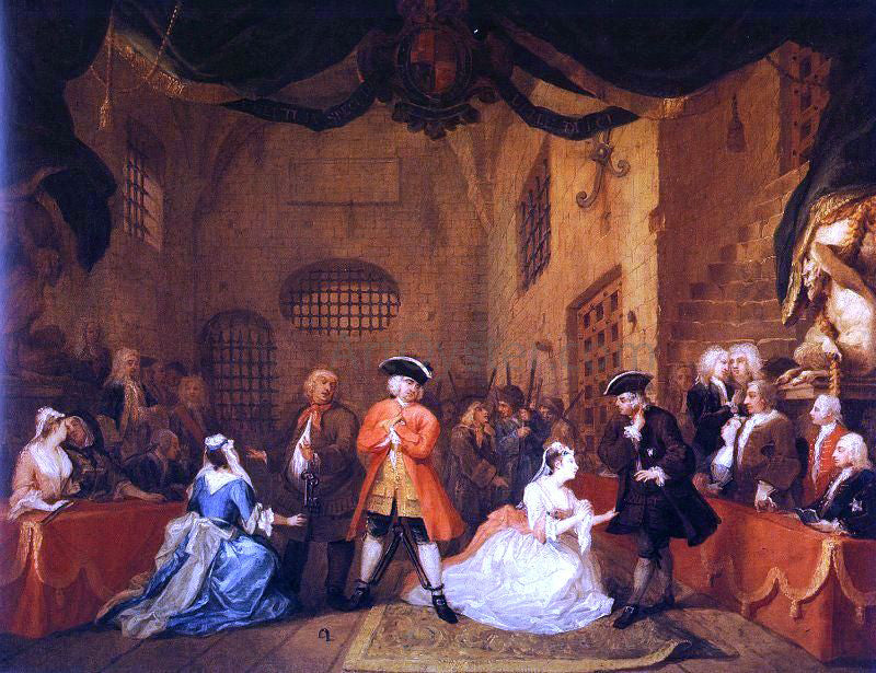 William Hogarth The Beggar's Opera 5 - Hand Painted Oil Painting
