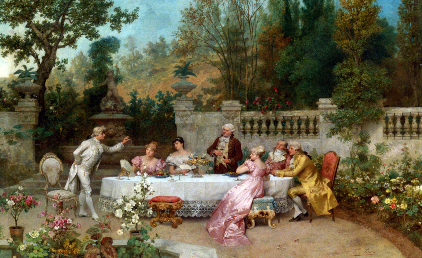 Francesco Beda The Betrothal - Hand Painted Oil Painting