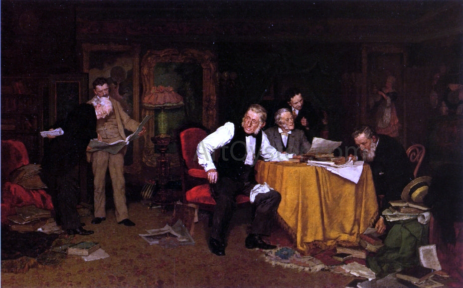 Louis C Moeller The Bibliomaniacs - Hand Painted Oil Painting