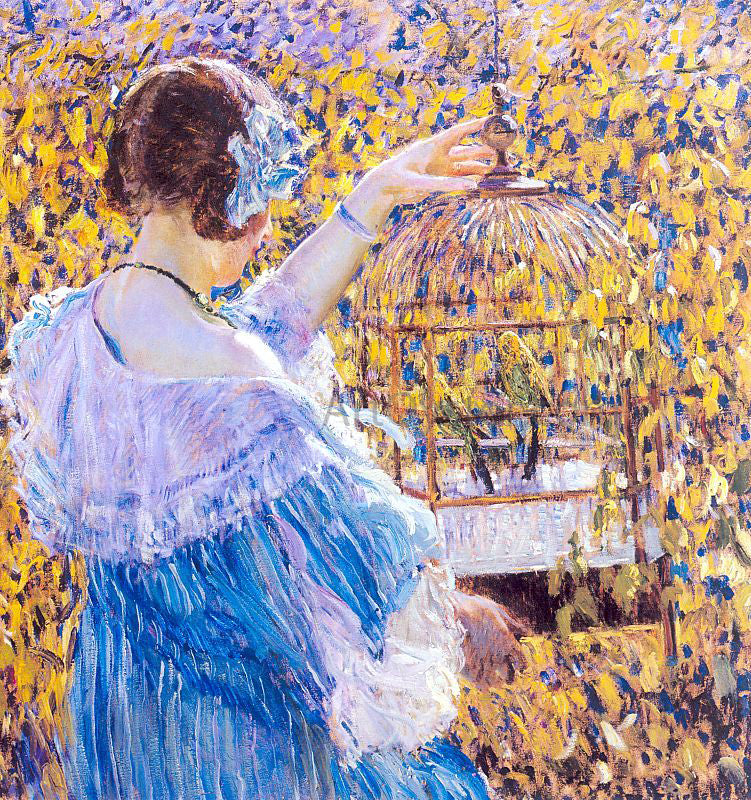 Frederick Carl Frieseke The Birdcage - Hand Painted Oil Painting
